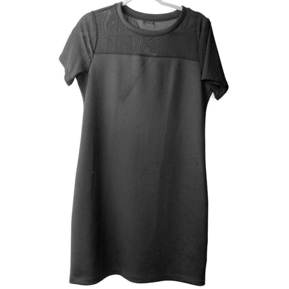 Little Black Dress with Mesh Accent by Michael Kors - Size M